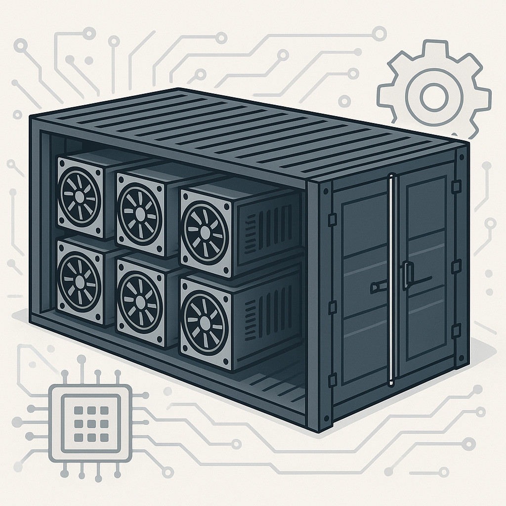 Advanced mining container design with technical specifications and engineering