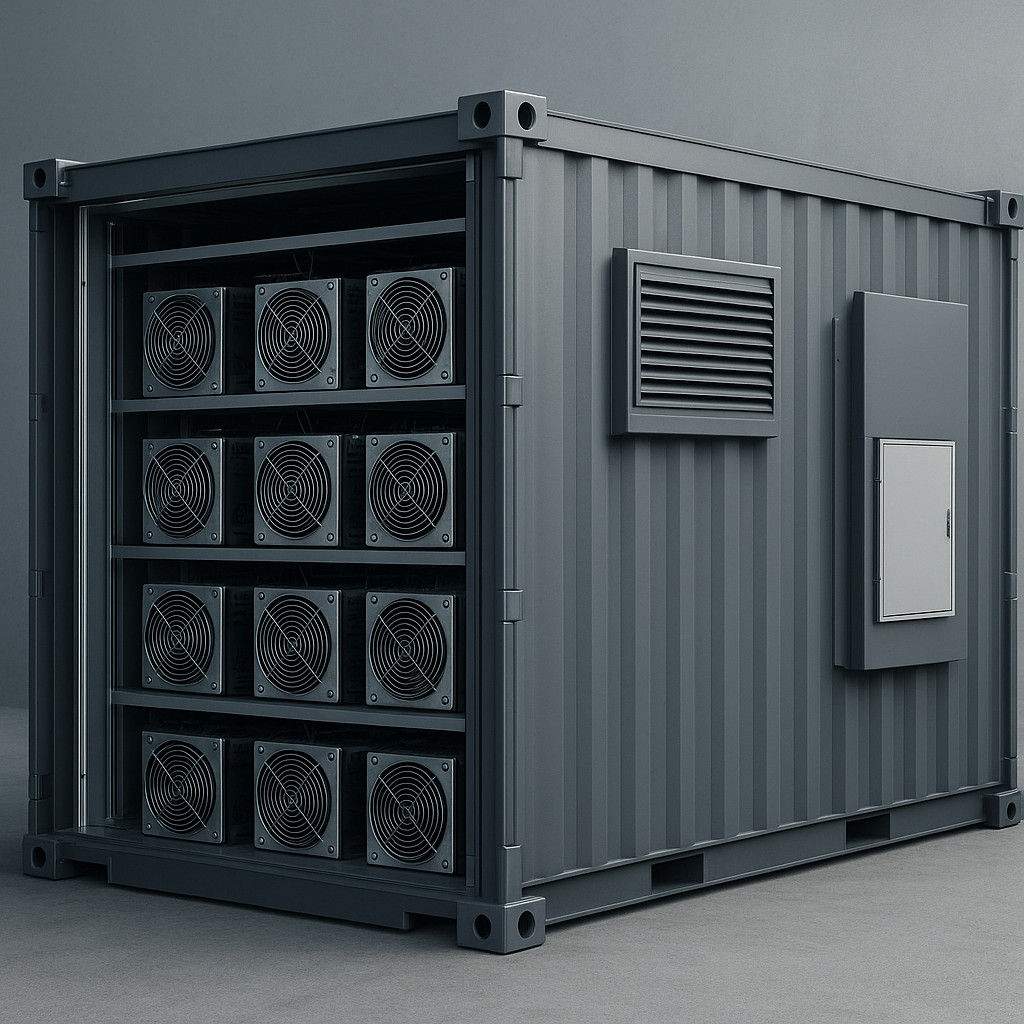 Modern mining container system with professional infrastructure setup